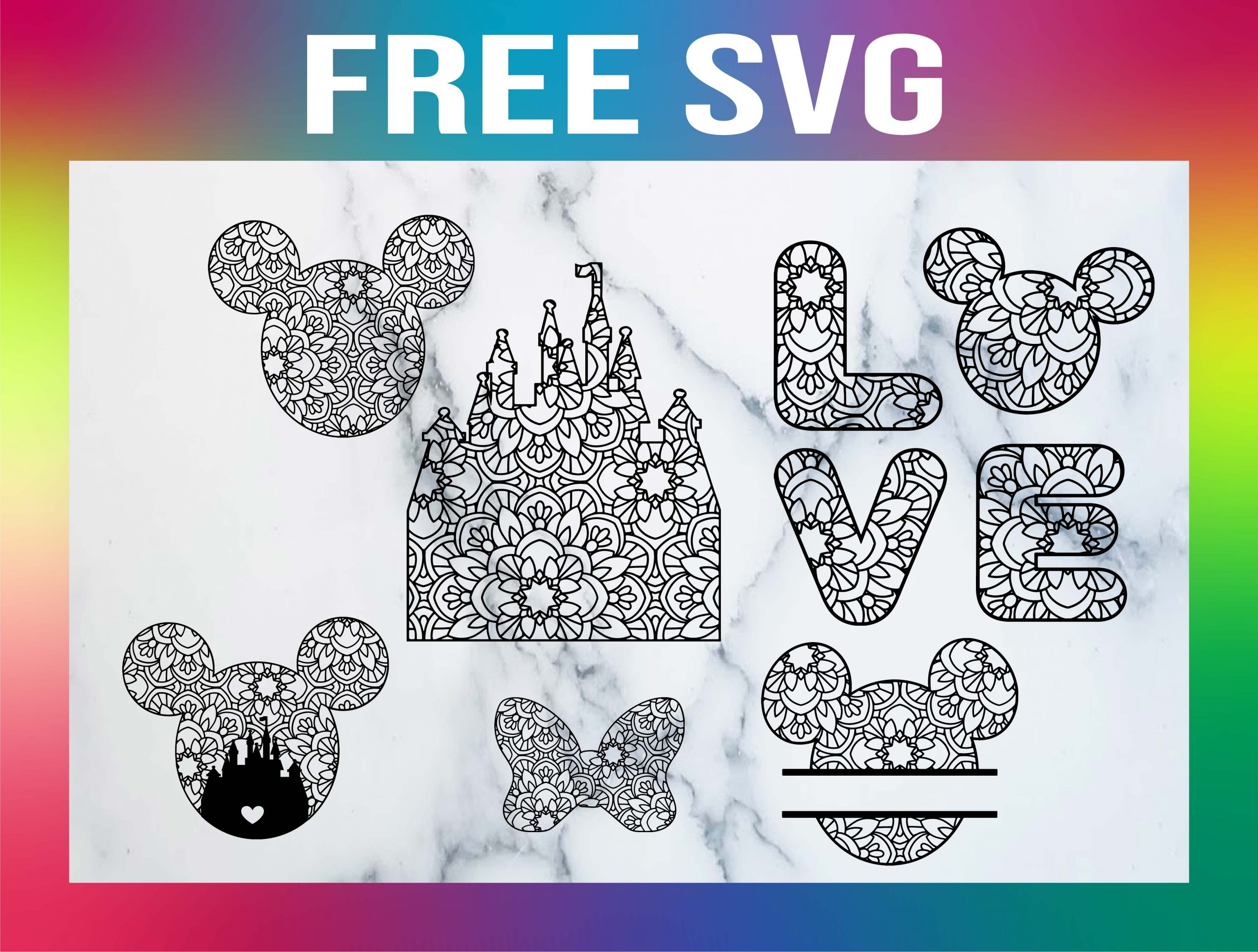 Free disney mandala svg