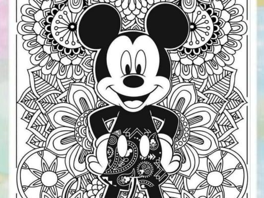 Disney mandalas and colouring pages teaching resources