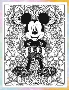 Disney mandalas and colouring pages by english on the move tpt