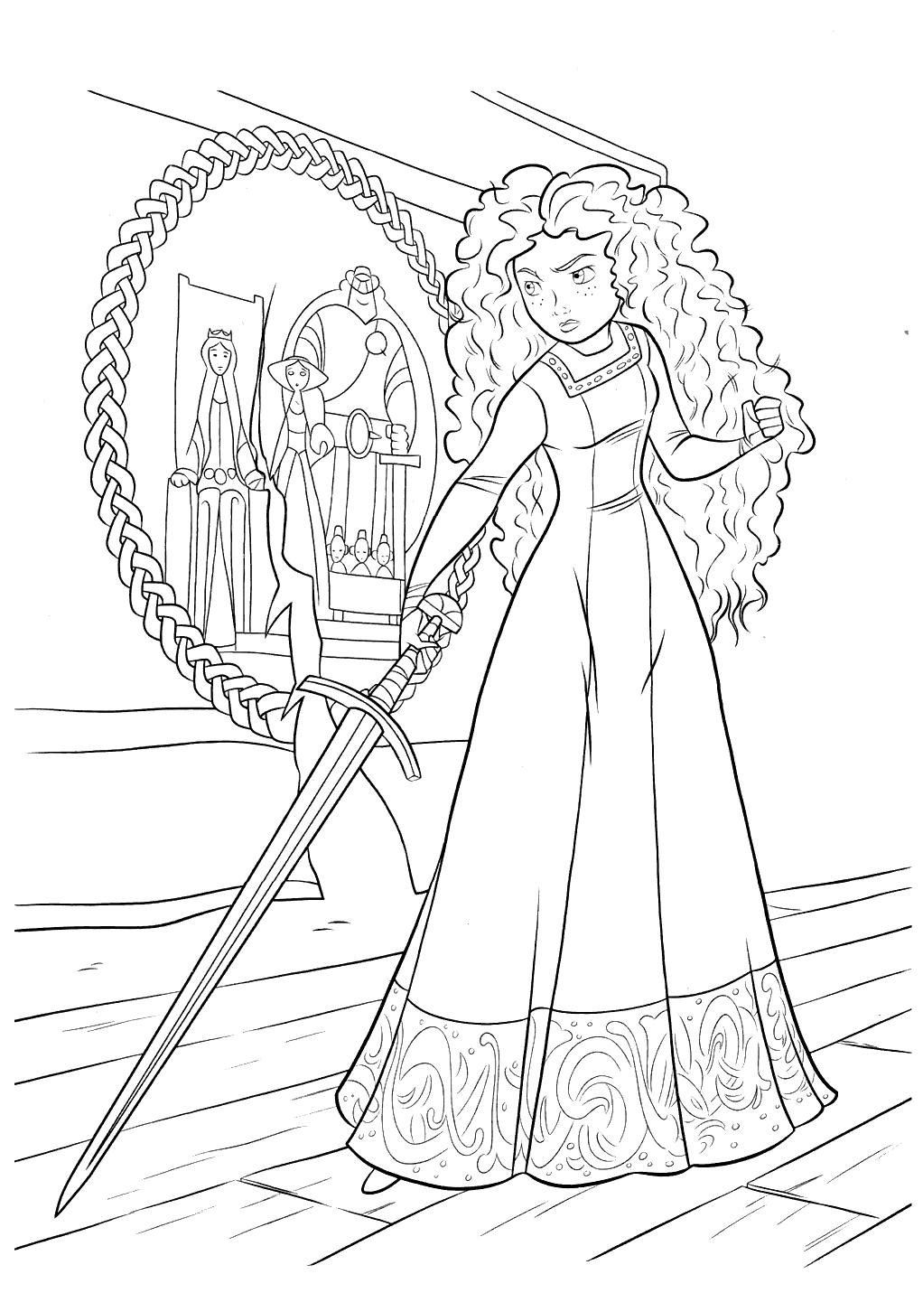 Free rebelle drawing to download and color