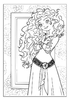 Empower through coloring disney princess merida coloring pages collection