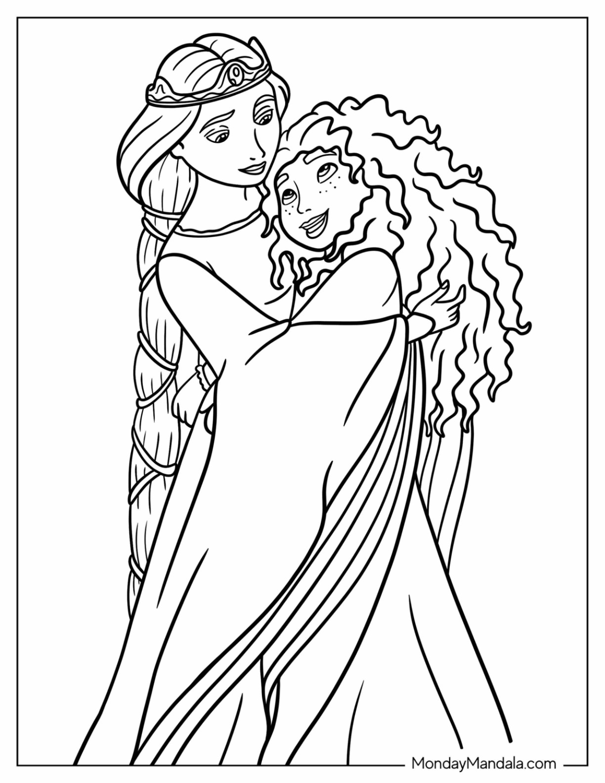 Merida coloring pages free pdf printables