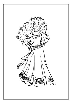 Coloring tales of bravery princess merida coloring pages collection for kids