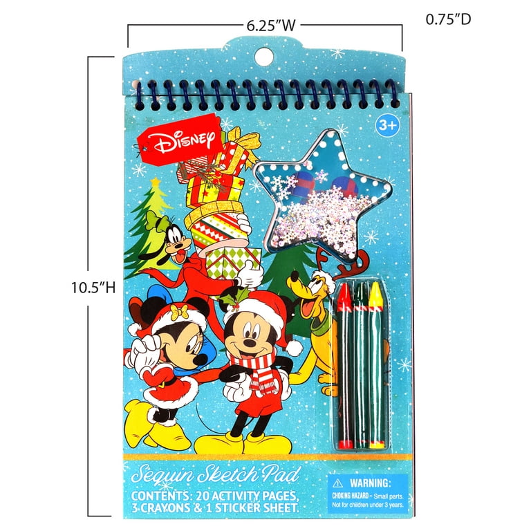 Disney mickey and minnie sequin sketch pad activity page coloring book