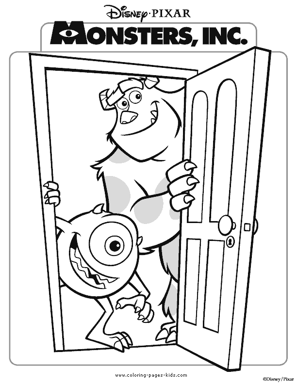 Monsters inc color page disney coloring pages color plate coloring sheetprintable coloring pictâ monster coloring pages disney coloring pages coloring pages