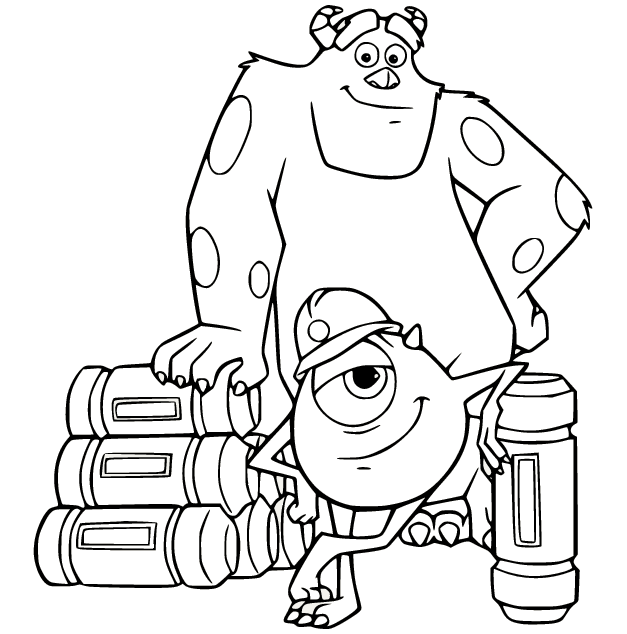 Monsters inc coloring pages printable for free download