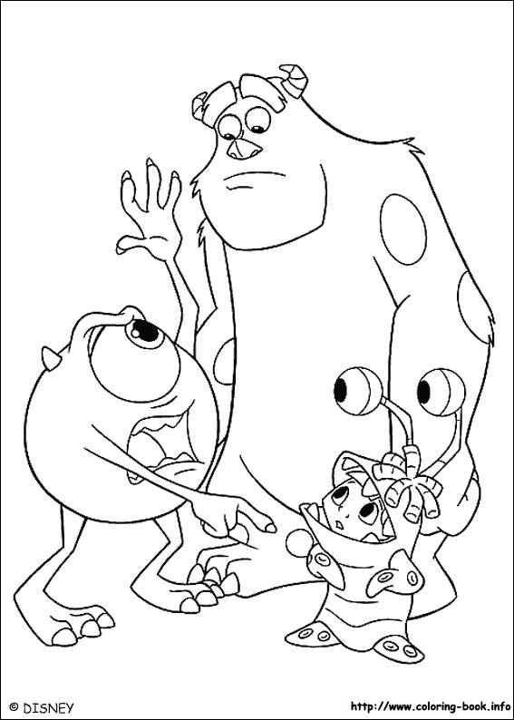 Monsters inc coloring picture