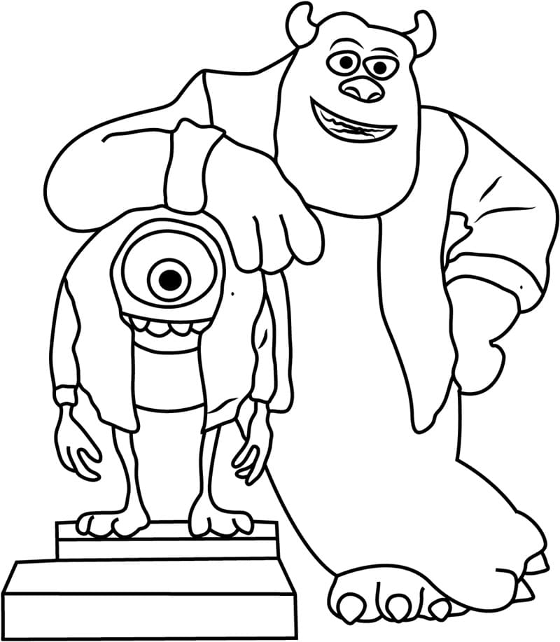 Disney monsters inc coloring page
