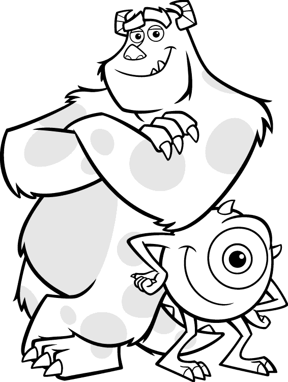 Monsters inc coloring pages monster coloring pages cartoon coloring pages disney coloring pages