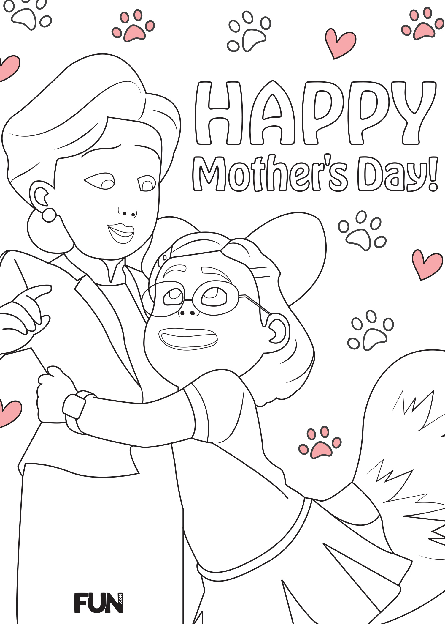 Geeky mothers day coloring cards to win mom points printables