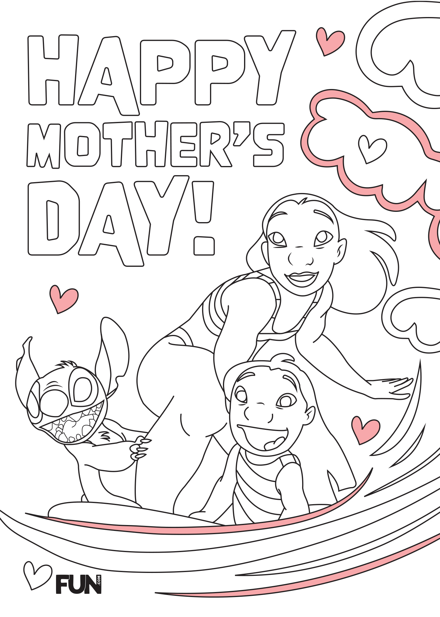 Geeky mothers day coloring cards to win mom points printables