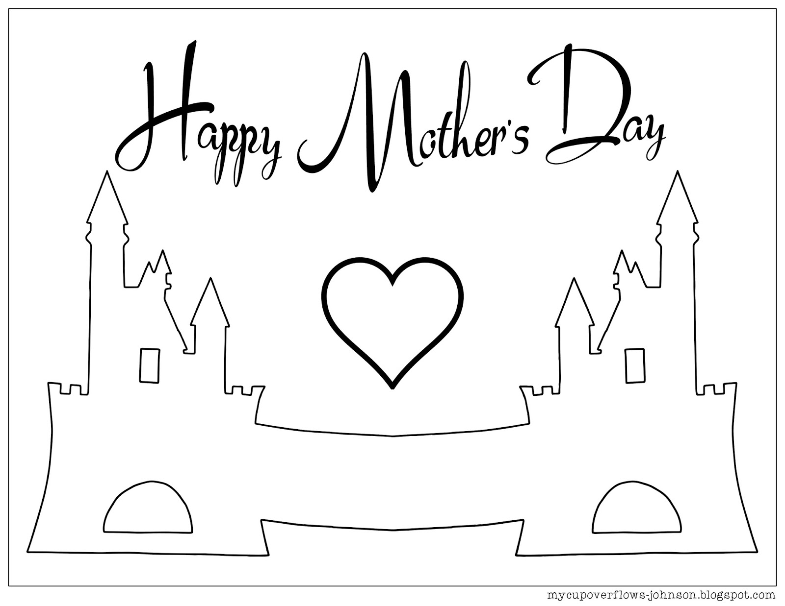 My cup overflows mothers day coloring pages