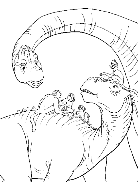 Disney dinosaur coloring pages