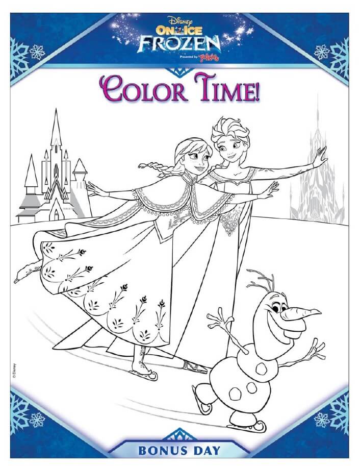 Disney frozen activity pages from disney on ice