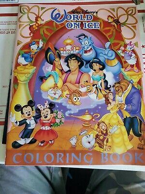 Vtg walt disney world on ice vintage large coloring book rare d w glasses d