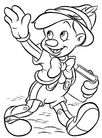 Pinocchio coloring page free printable coloring pages