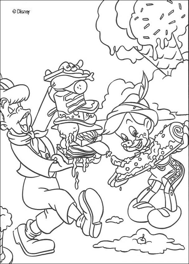 Pinocchio and lampwick coloring pages