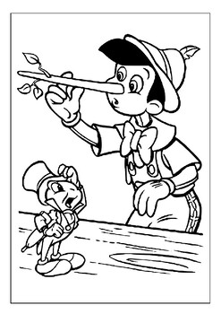 Learn bravery and honesty with pinocchio coloring sheets collection pages