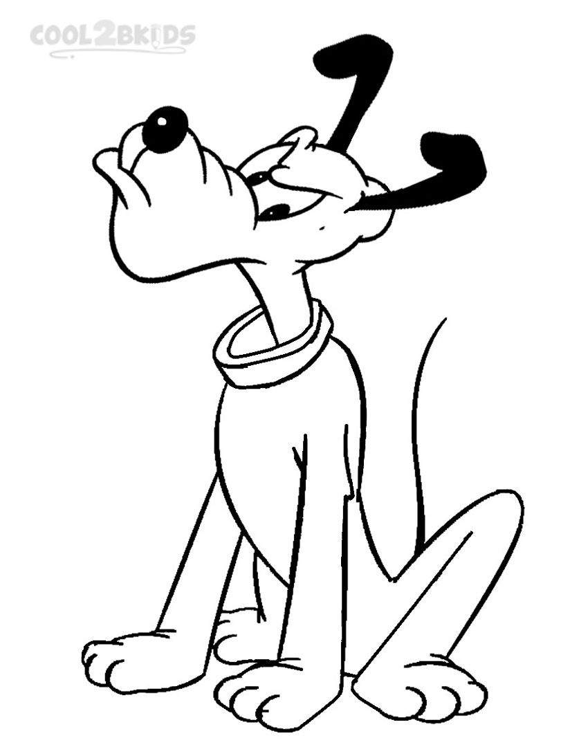 Printable pluto coloring pages for kids coolbkids â cartoon coloring pages mickey coloring pages disney coloring pages