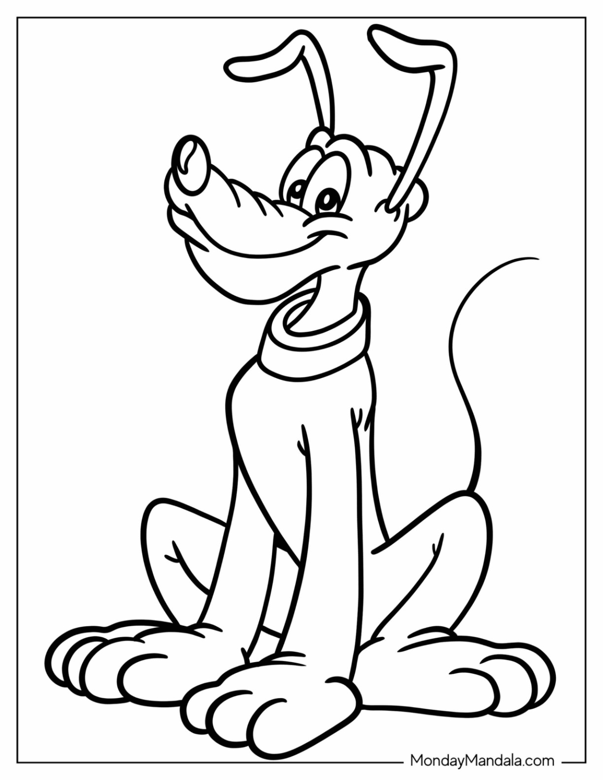 Pluto coloring pages free pdf printables