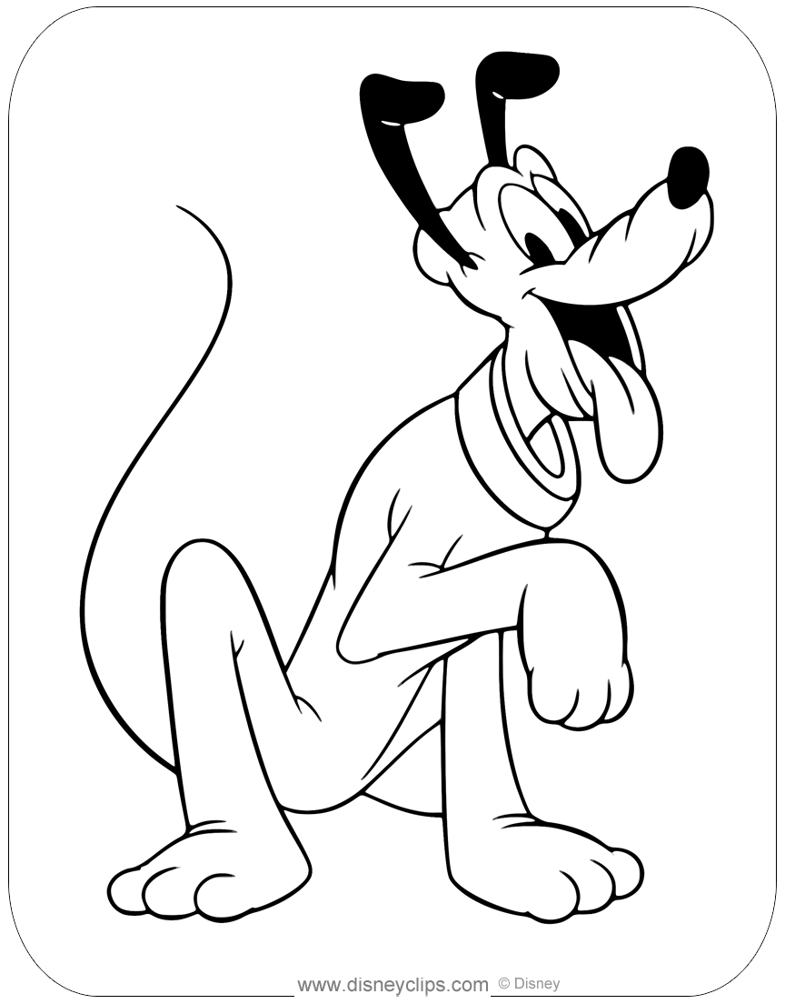 Printable pluto coloring pages