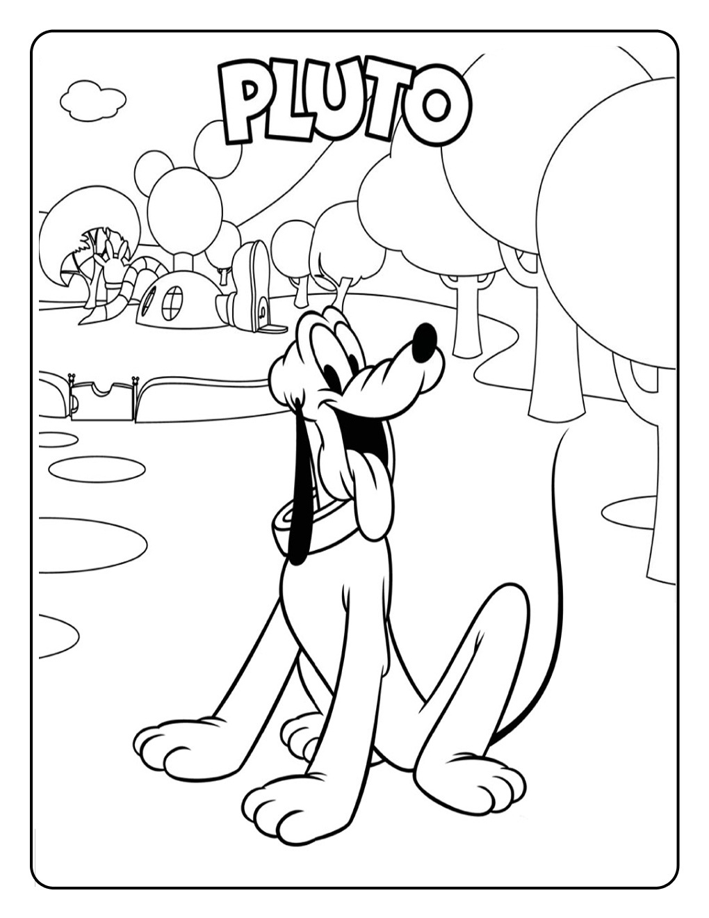 Free printable pluto coloring pages for kids