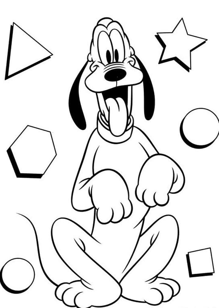 Pluto disney coloring page