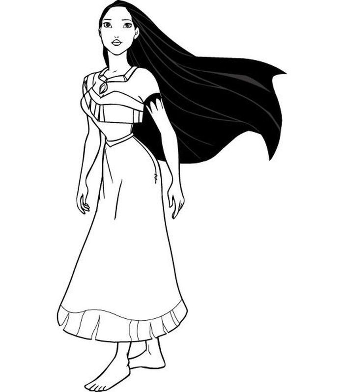 Printable pocahontas coloring pages pdf