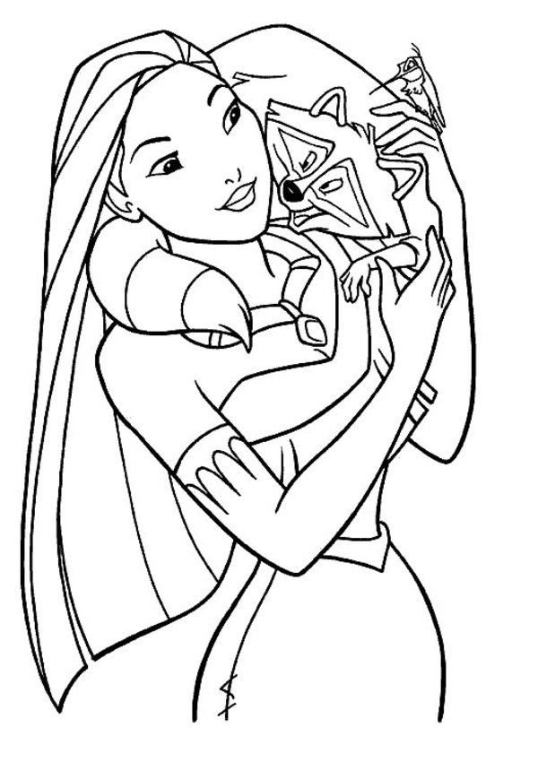 Free printable pocahontas coloring pages for kids