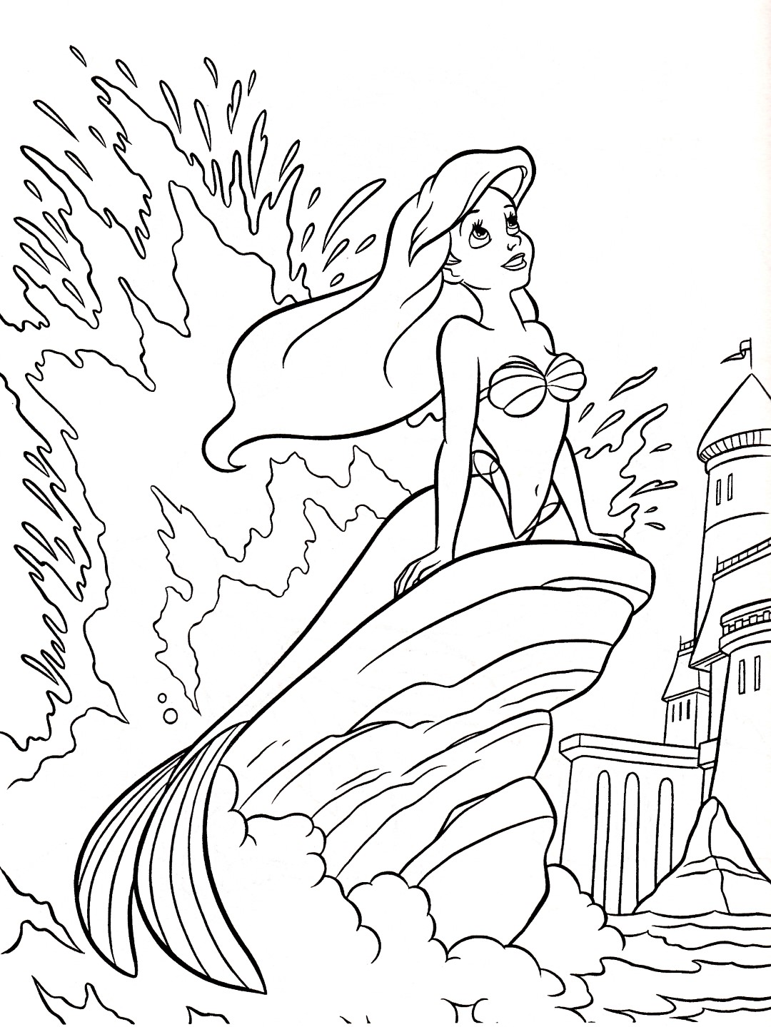 Coloring pages ariel disney princess coloring pages