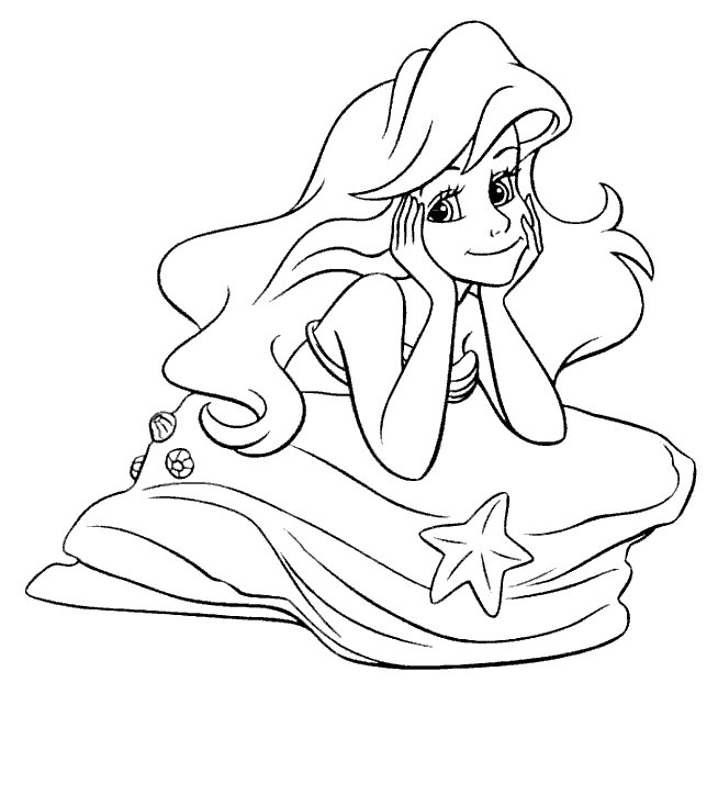 Ariel coloring pages printable for free download