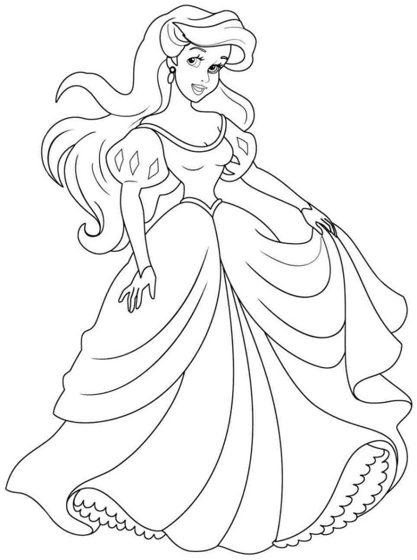 Ariel coloring pages pdf