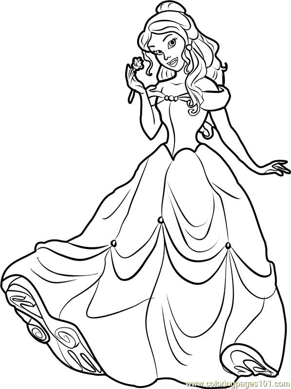 Belle coloring pages printable for free download