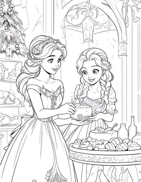 Cheerful christmas coloring pages for kids and adults