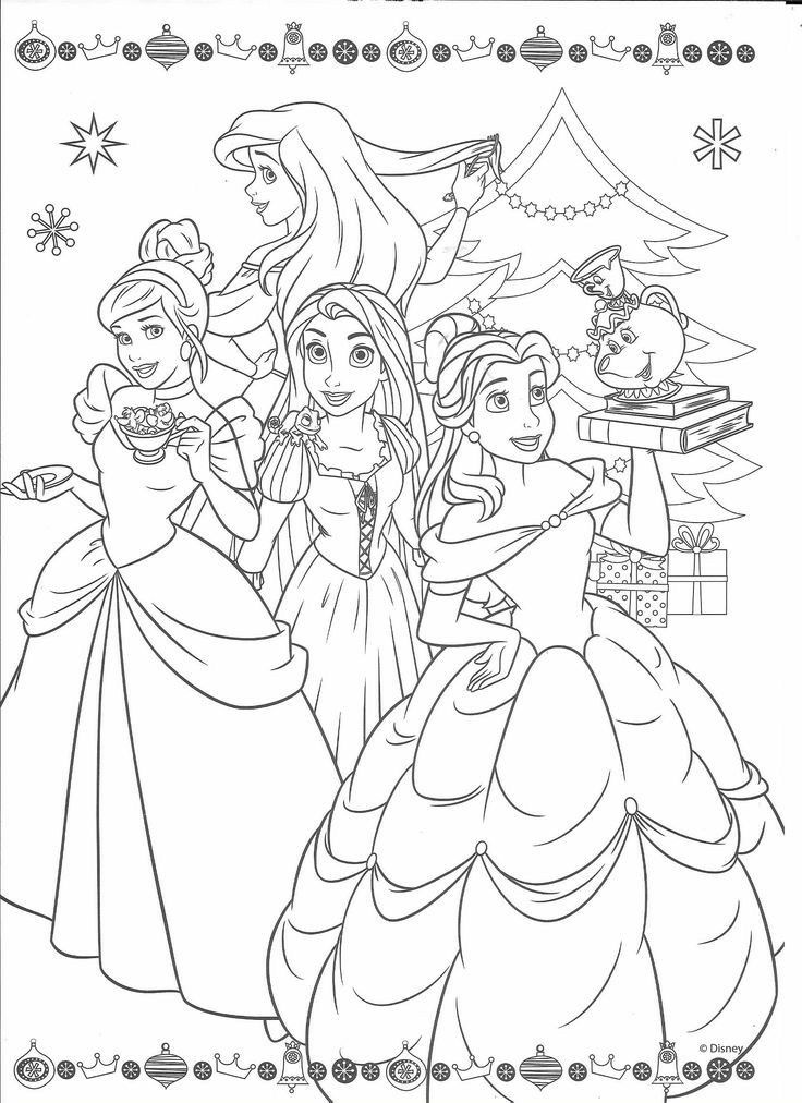 Disney princess christmas coloring pages cartoon coloring pages disney princess coloring pages disney coloring sheets