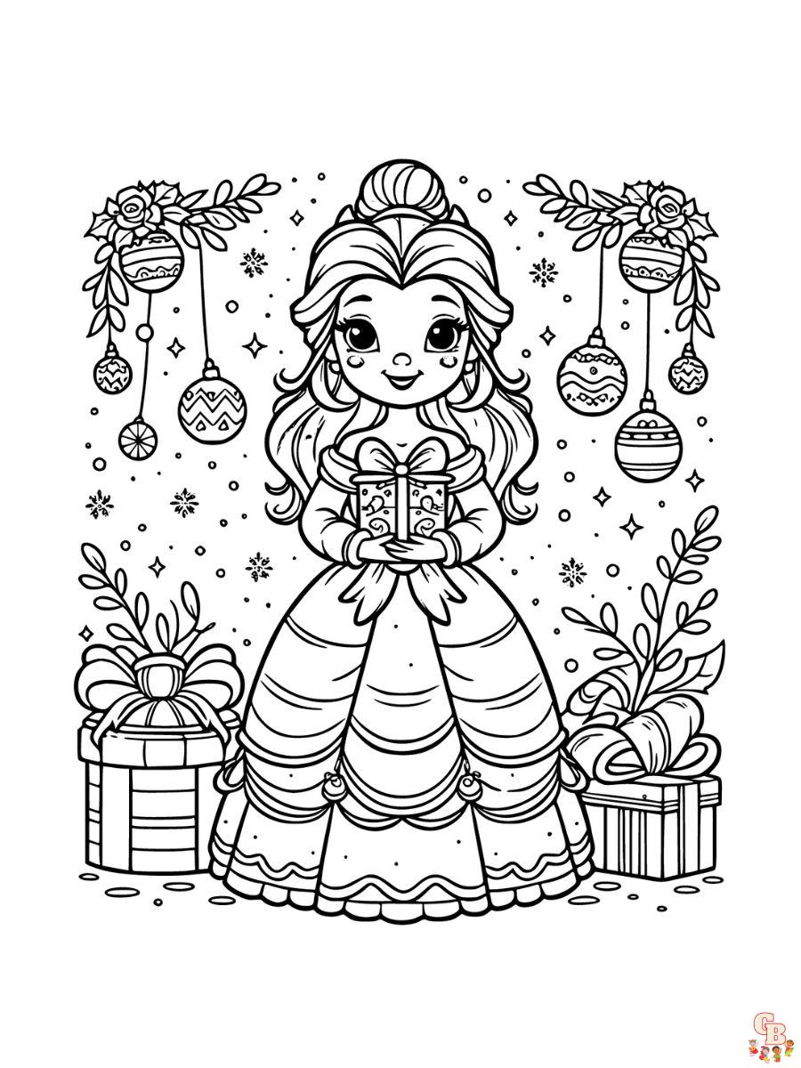 Disney christmas coloring pages free printable for kids