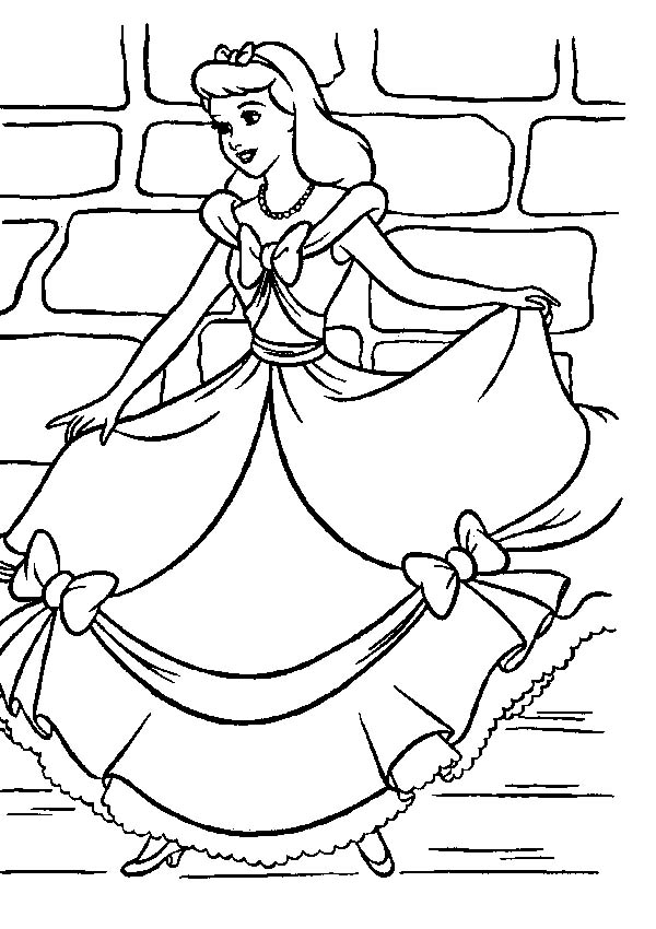 Free printable cinderella coloring pages for kids