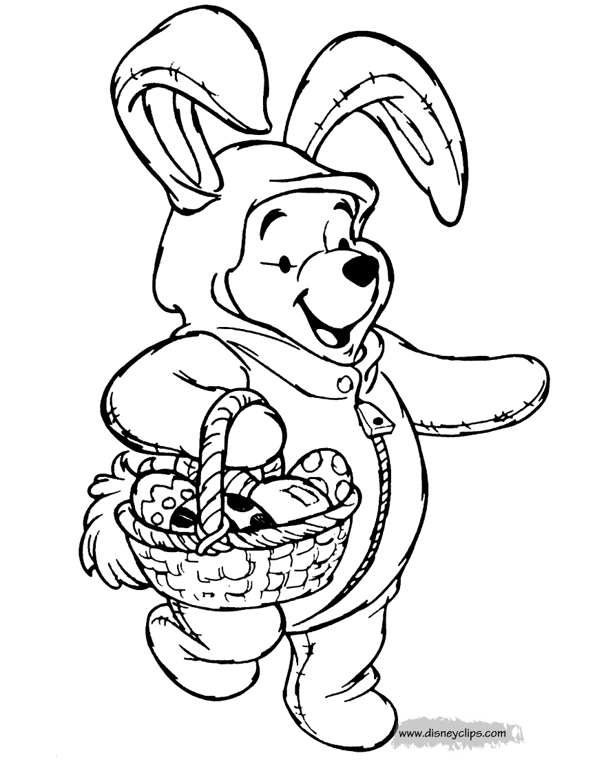 Printable disney easter coloring pages