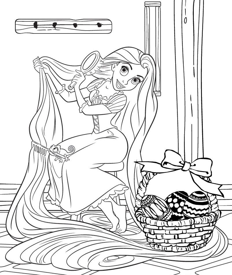 Get creative with tangled coloring pages