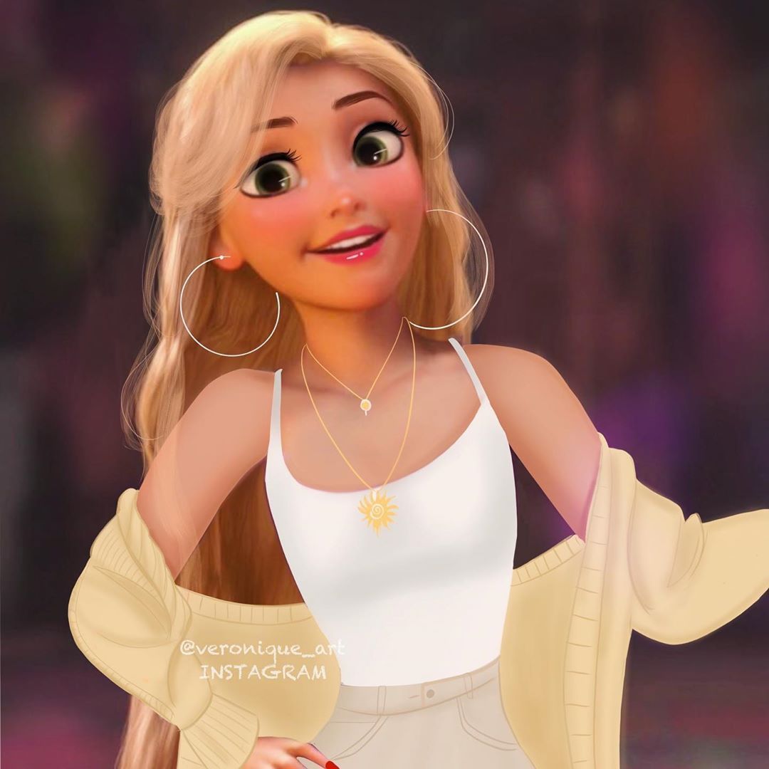 Artist Gives Disney Princesses Modern Makeovers on TikTok