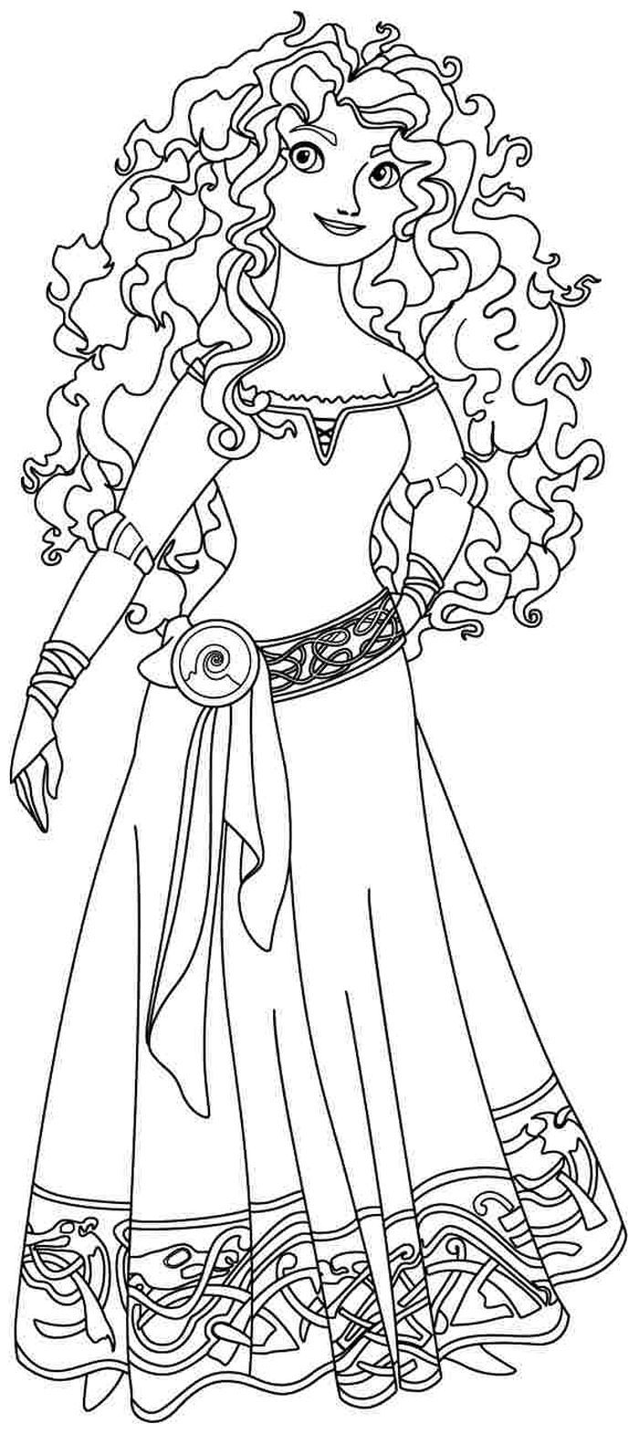 The bravest beautiful merida coloring pages pdf