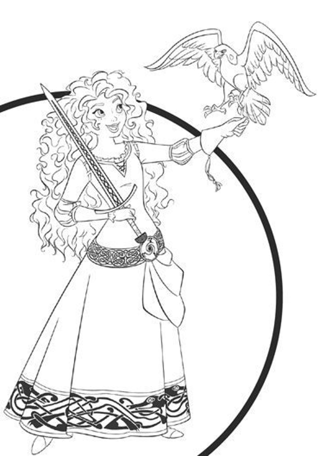 Merida coloring page