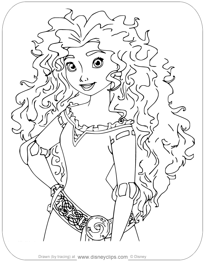 Disney pixars brave coloring pages