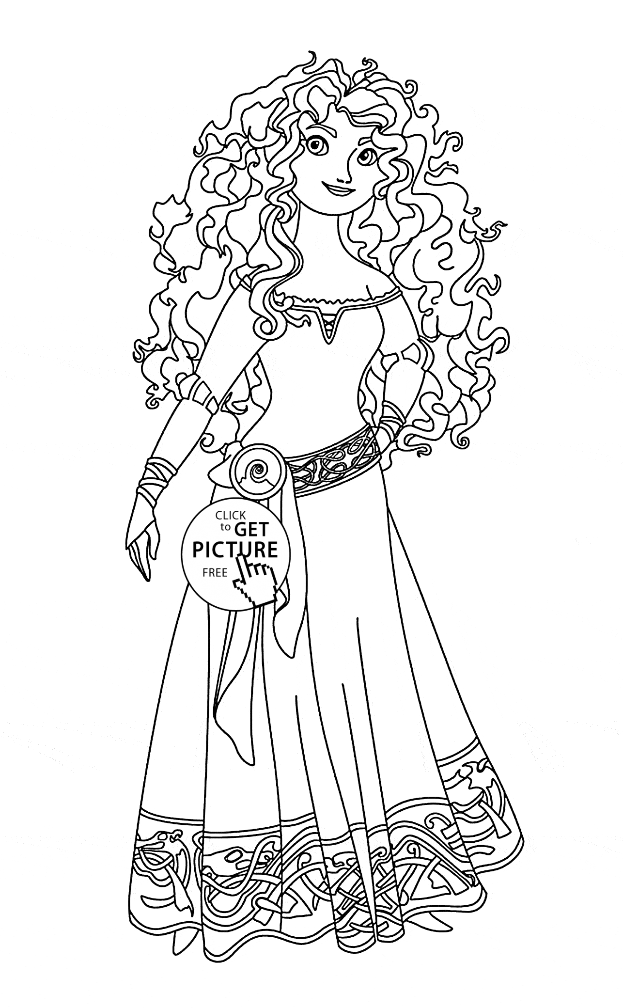 Brave merida coloring page for kids disney princess coloring pages printables free