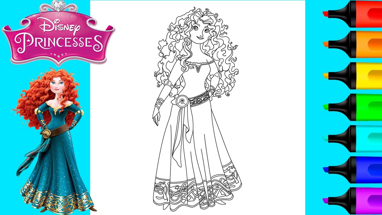 Coloring merida brave coloring book merida coloring book