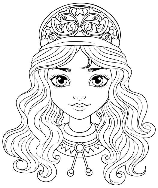 Page princess coloring pages vectors illustrations for free download