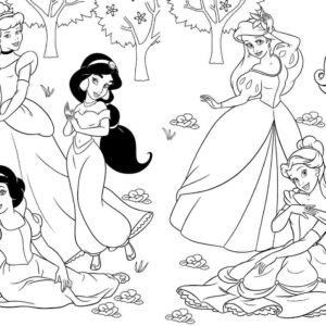 Disney princess coloring pages printable for free download