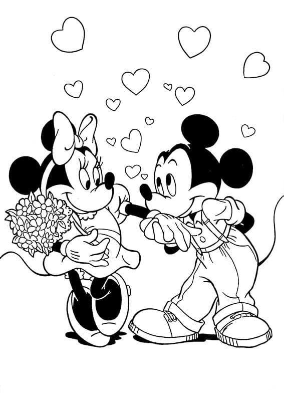 Printable mickey and minnie valentine coloring page valentine coloring pages valentines day coloring page love coloring pages