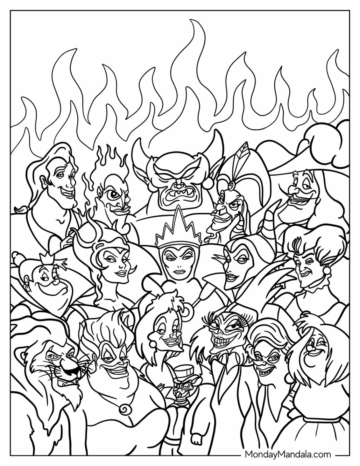 Disney coloring pages for adults free pdf printables