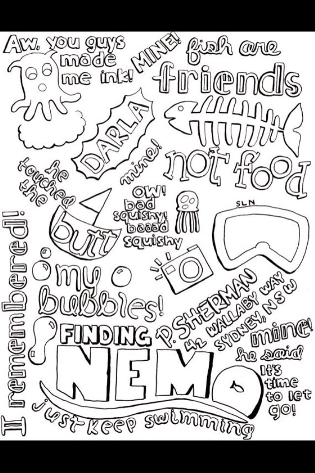 Finding nemo inspirational quotes coloring disney quotes quotes disney